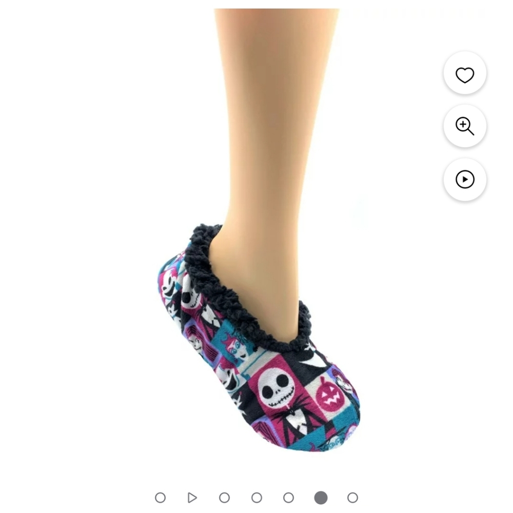 NWT 2 Pack Disney Nightmare Before Christmas Slippers 0686-H